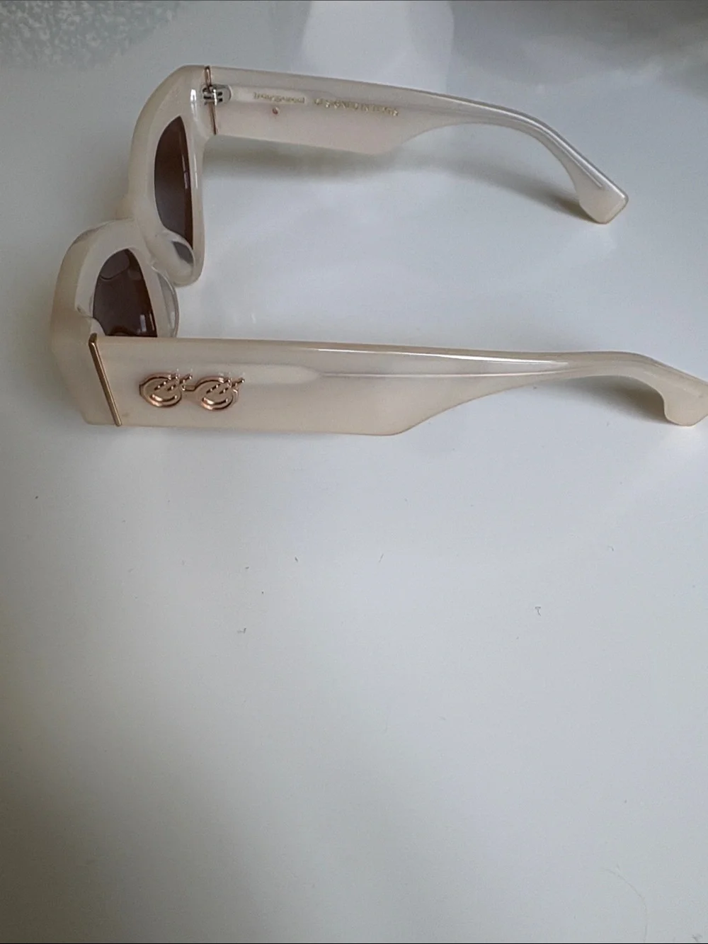 Transparente Cream Frame Sunglasses with Brown Lenses